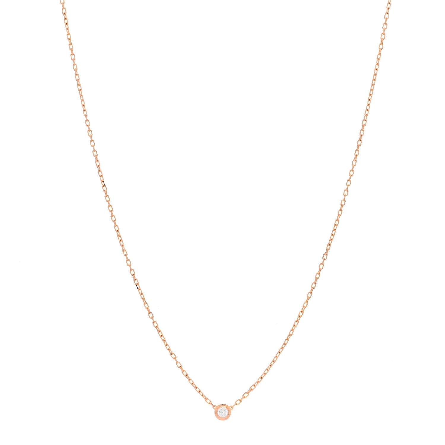 Cartier 18K Pink Gold Diamond XS D'Amour Pendant Necklace 1 of 3