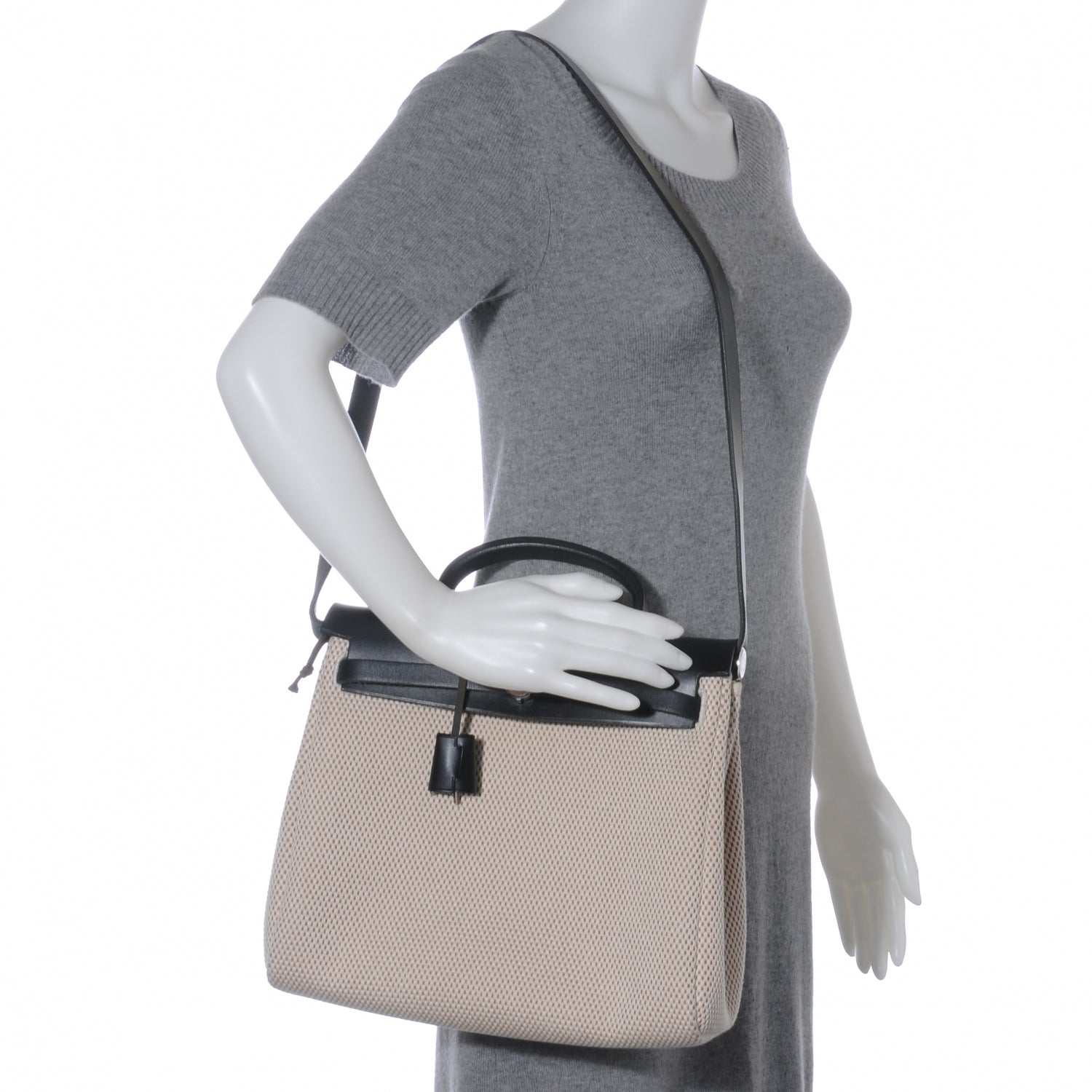 Hermes Toile Herbag PM Natural and Black 3 of 12