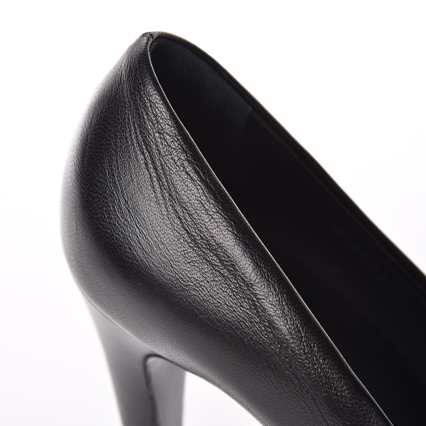 Lambskin CC Cap Toe Platform Chain Pumps 39 Black