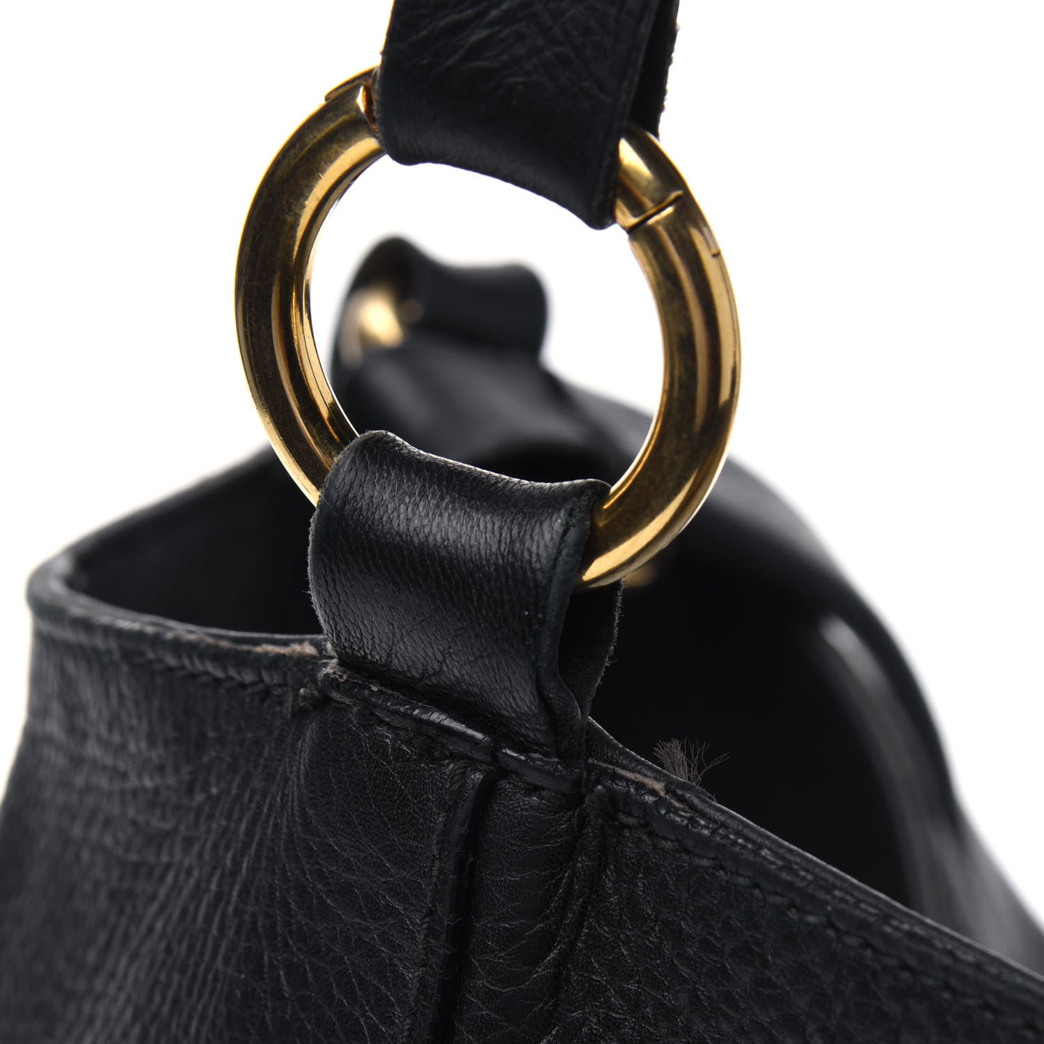 Gucci Pebbled Calfskin Medium Twill Tote Black 27 of 34