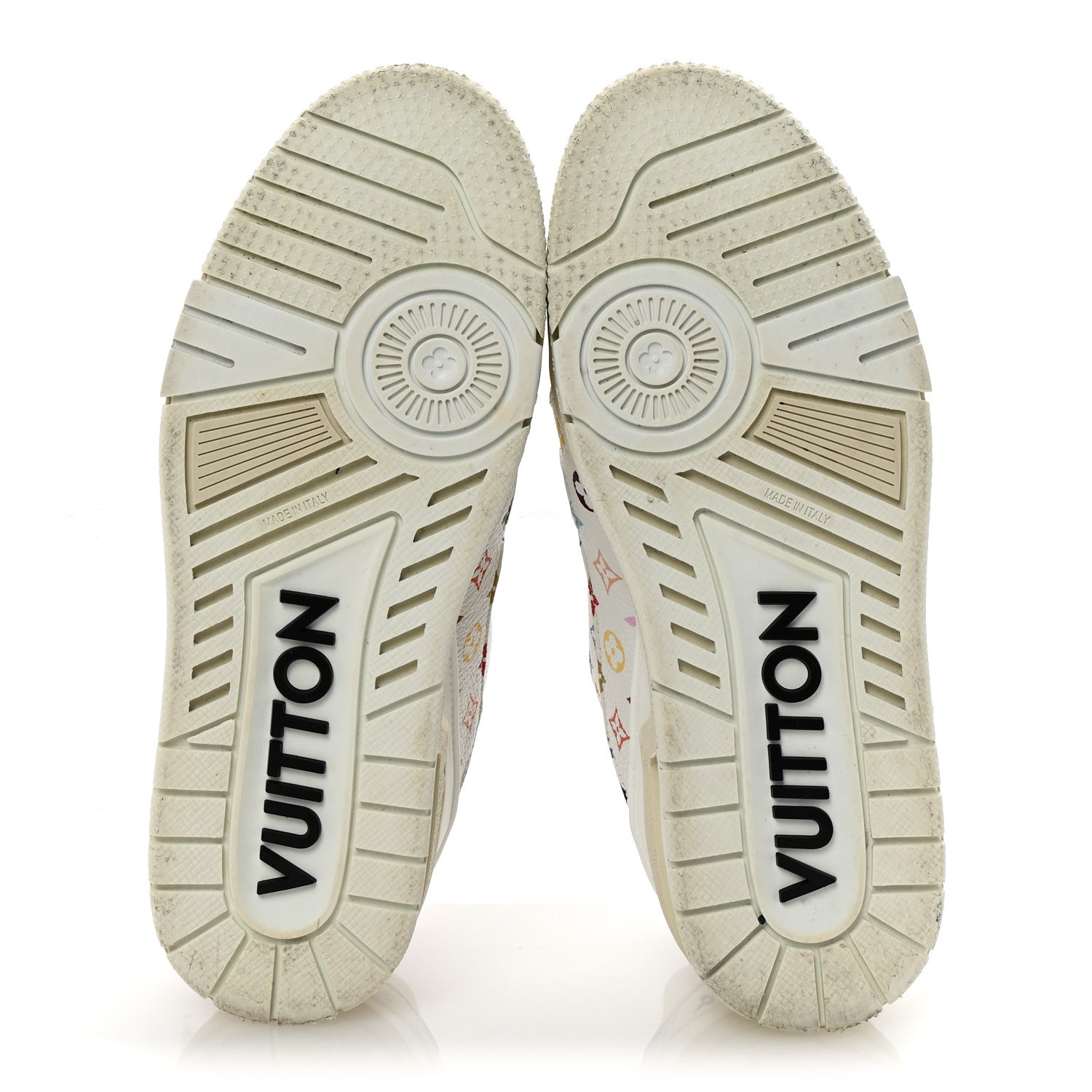 Louis Vuitton LV X TM Calfskin Monogram Multicolor Womens LV Trainer Sneakers 38 White 6 of 9