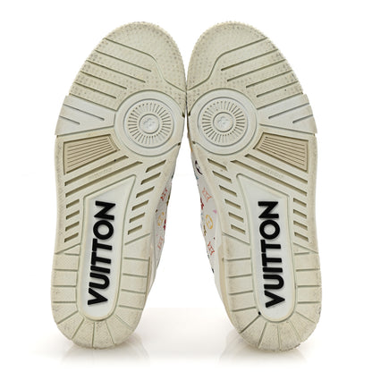 Louis Vuitton LV X TM Calfskin Monogram Multicolor Womens LV Trainer Sneakers 38 White 6 of 9