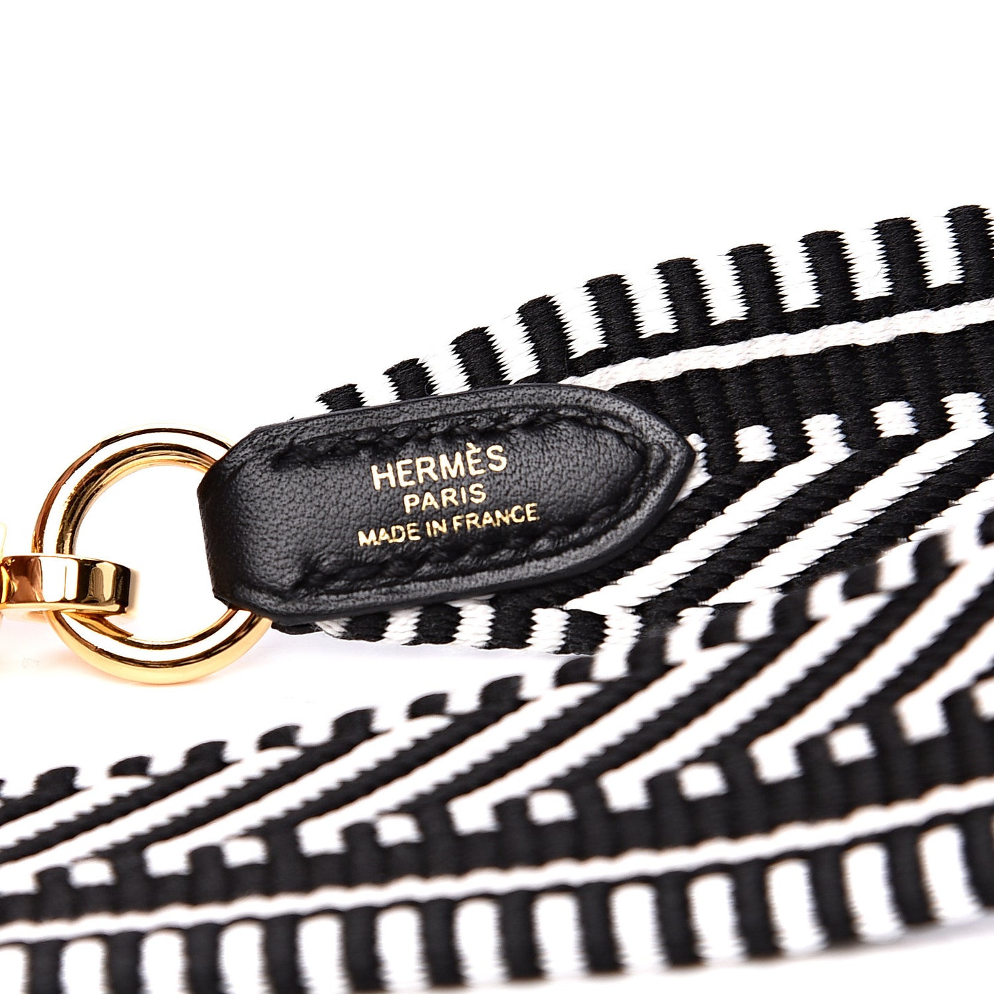 Toile Swift 25mm Sangle Cavale Shoulder Strap Black Ecru