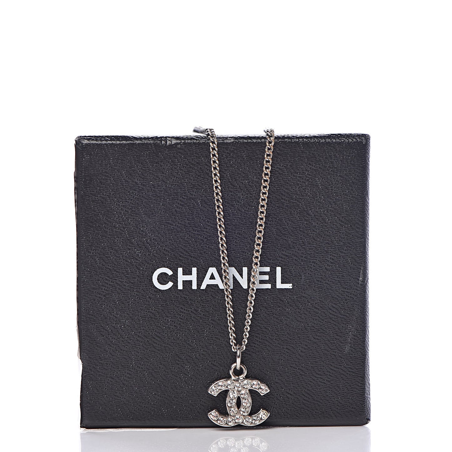 Crystal Timeless CC Necklace Silver