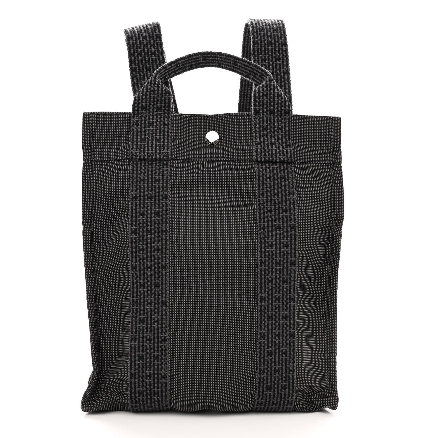 Hermes Canvas Herline Backpack Grey 1 of 12