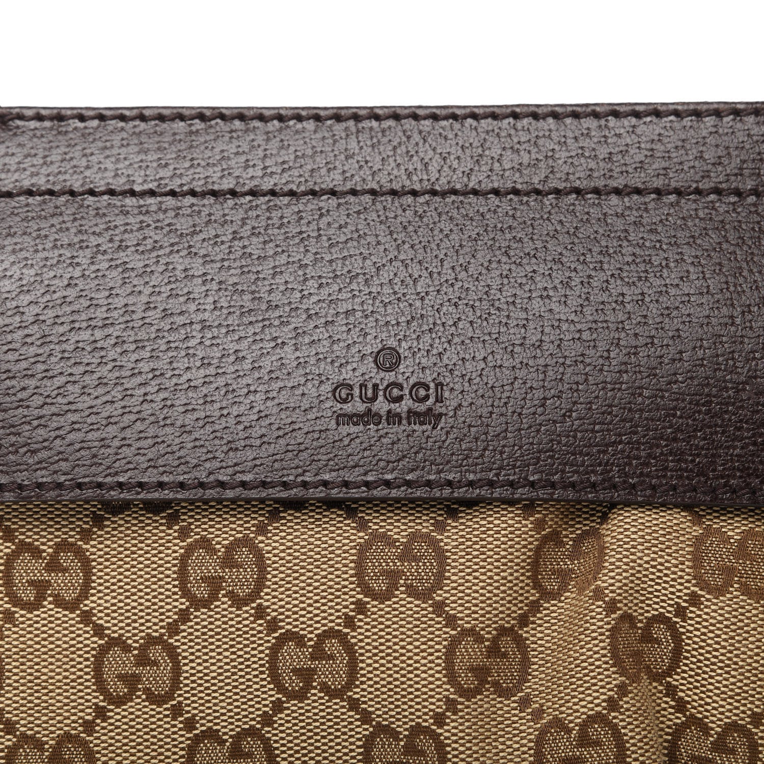 Gucci GG Monogram Double Pocket Belt Bag Dark Brown 8 of 10