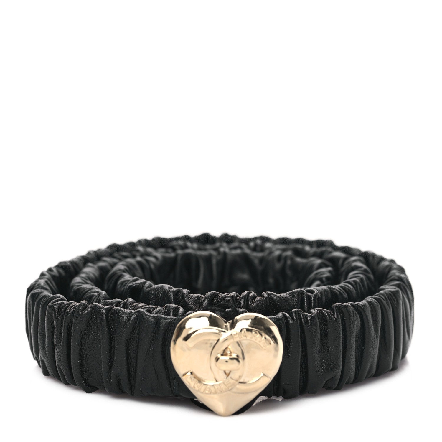Chanel Lambskin Heart Belt 90 36 Black 1 of 4
