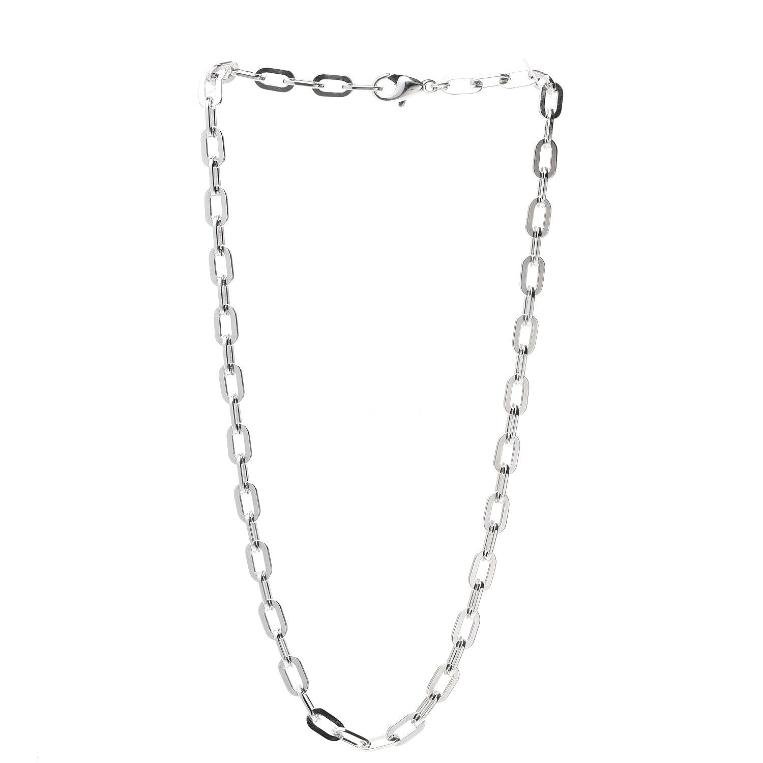 Tiffany Sterling Silver Flat Link Chain Necklace 2 of 3