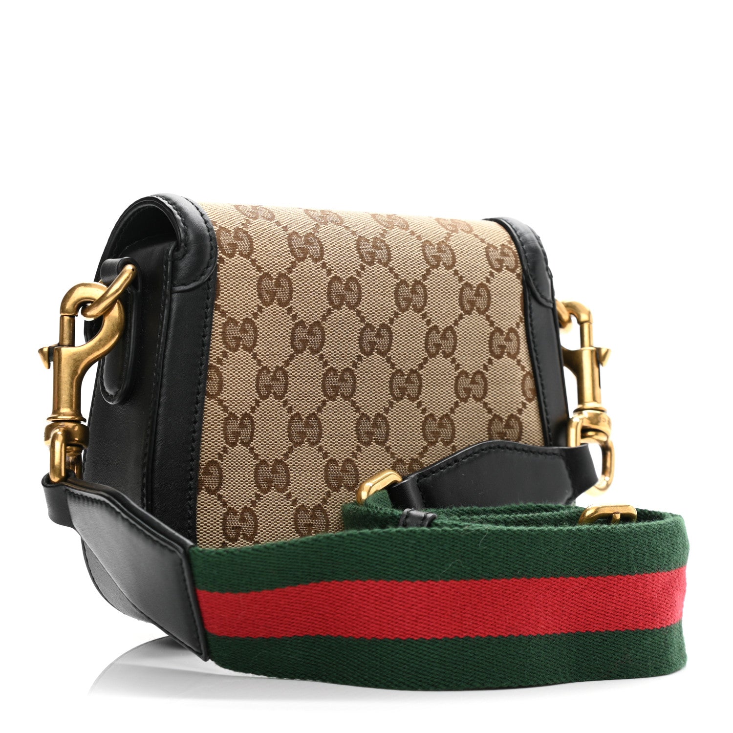 Gucci Monogram Small Lady Web Shoulder Bag Beige Black 3 of 11