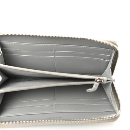 Chanel Canvas Deauville Zip Around Wallet Grey 5 of 9
