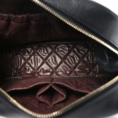 Chanel Caviar Quilted Medium Curvy Pouch Cosmetic Case Black 5 of 10