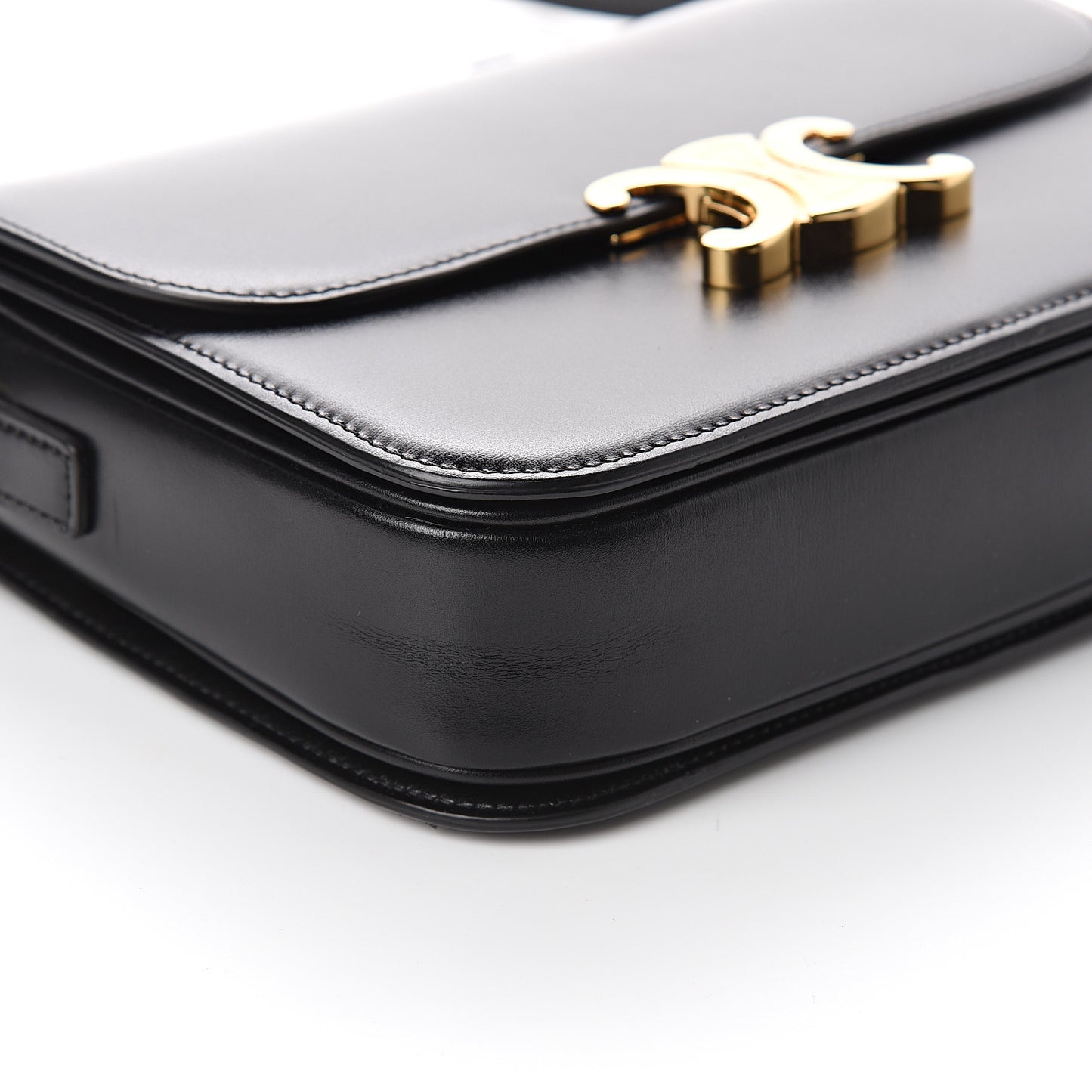 Shiny Calfskin Medium Triomphe Black