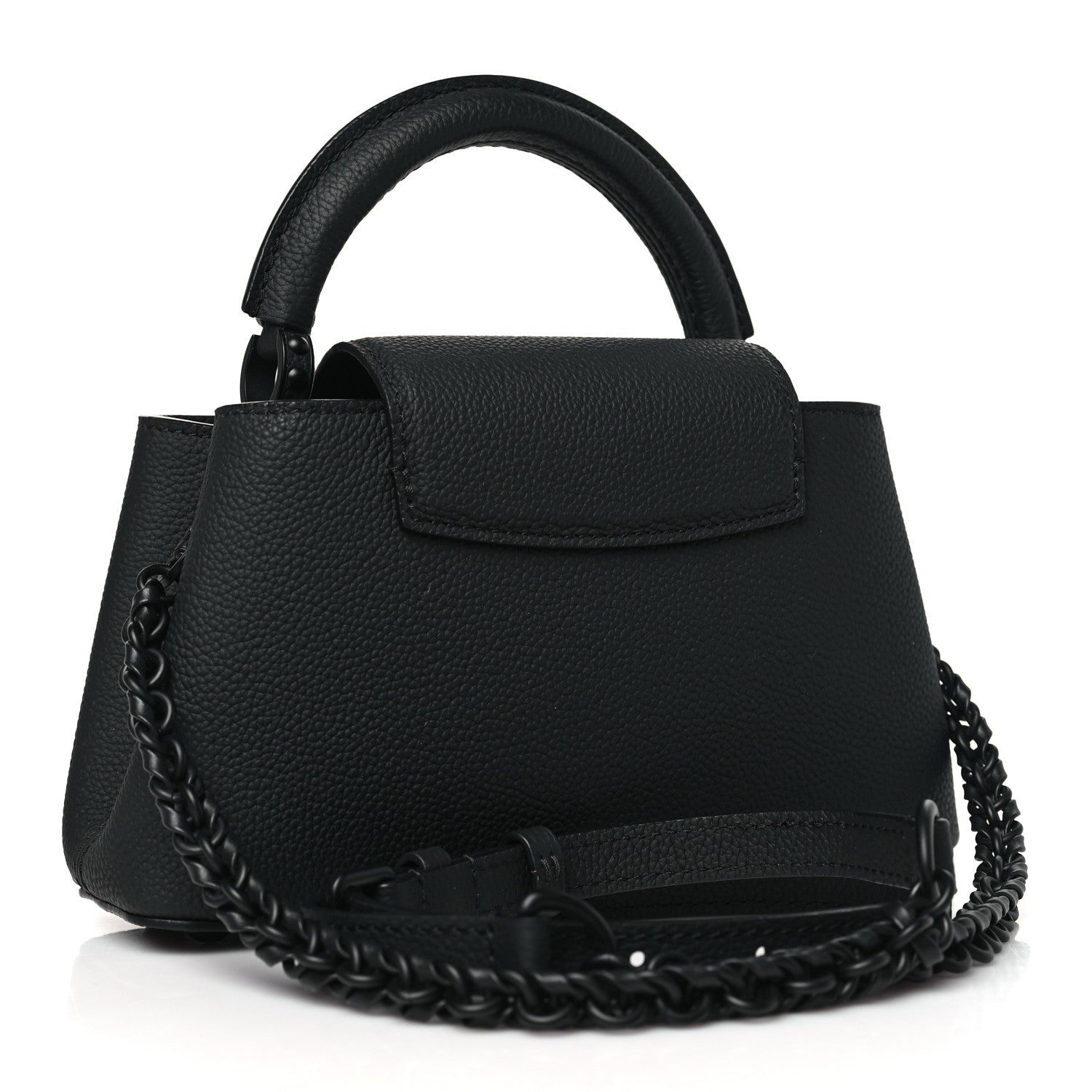 Louis Vuitton Taurillon Capucines East West Mini All Black 3 of 9