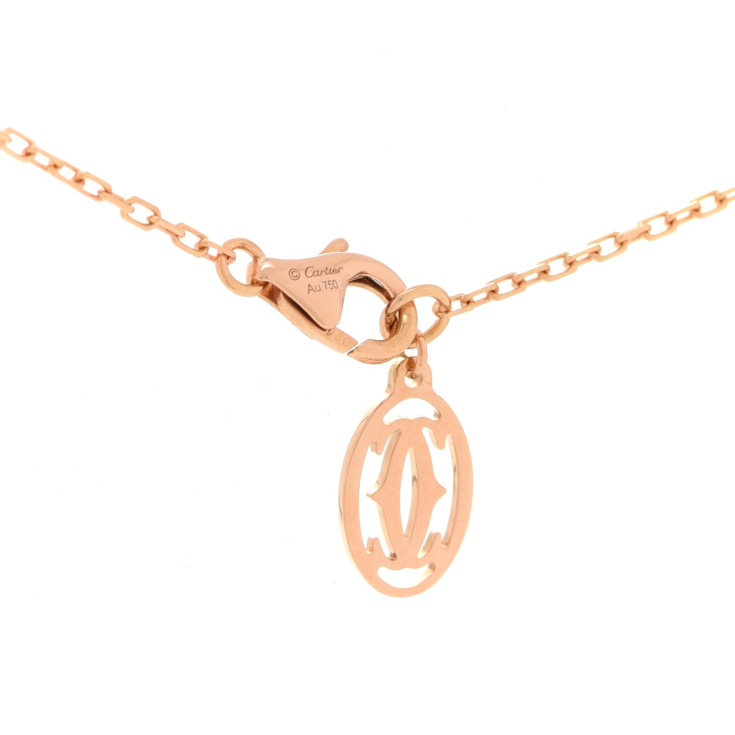 18K Pink Gold Pink Sapphire D'Amour Pendant Necklace