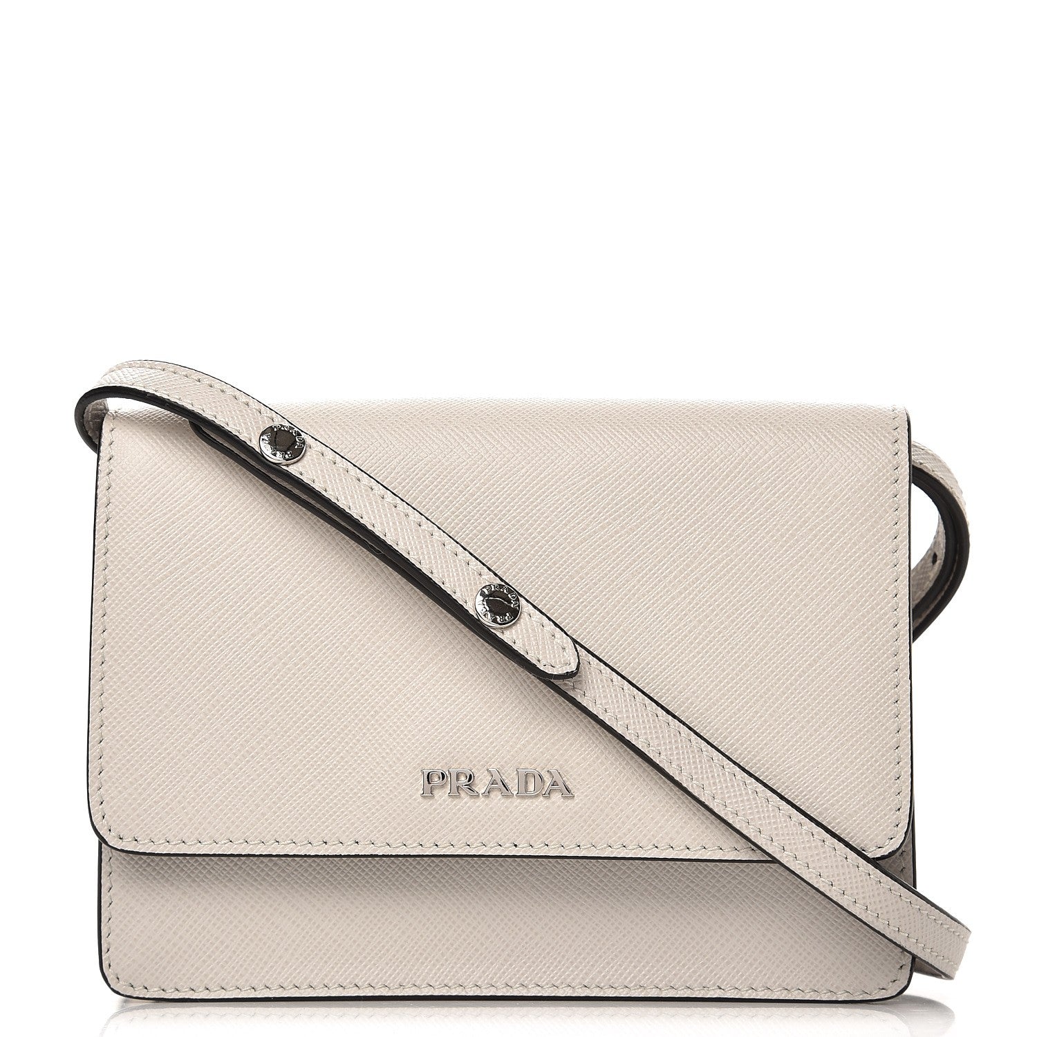 Prada Saffiano Lux Crossbody Bag Talco 1 of 7