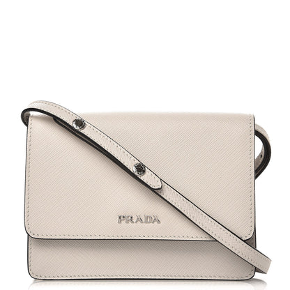 Prada Saffiano Lux Crossbody Bag Talco 1 of 7
