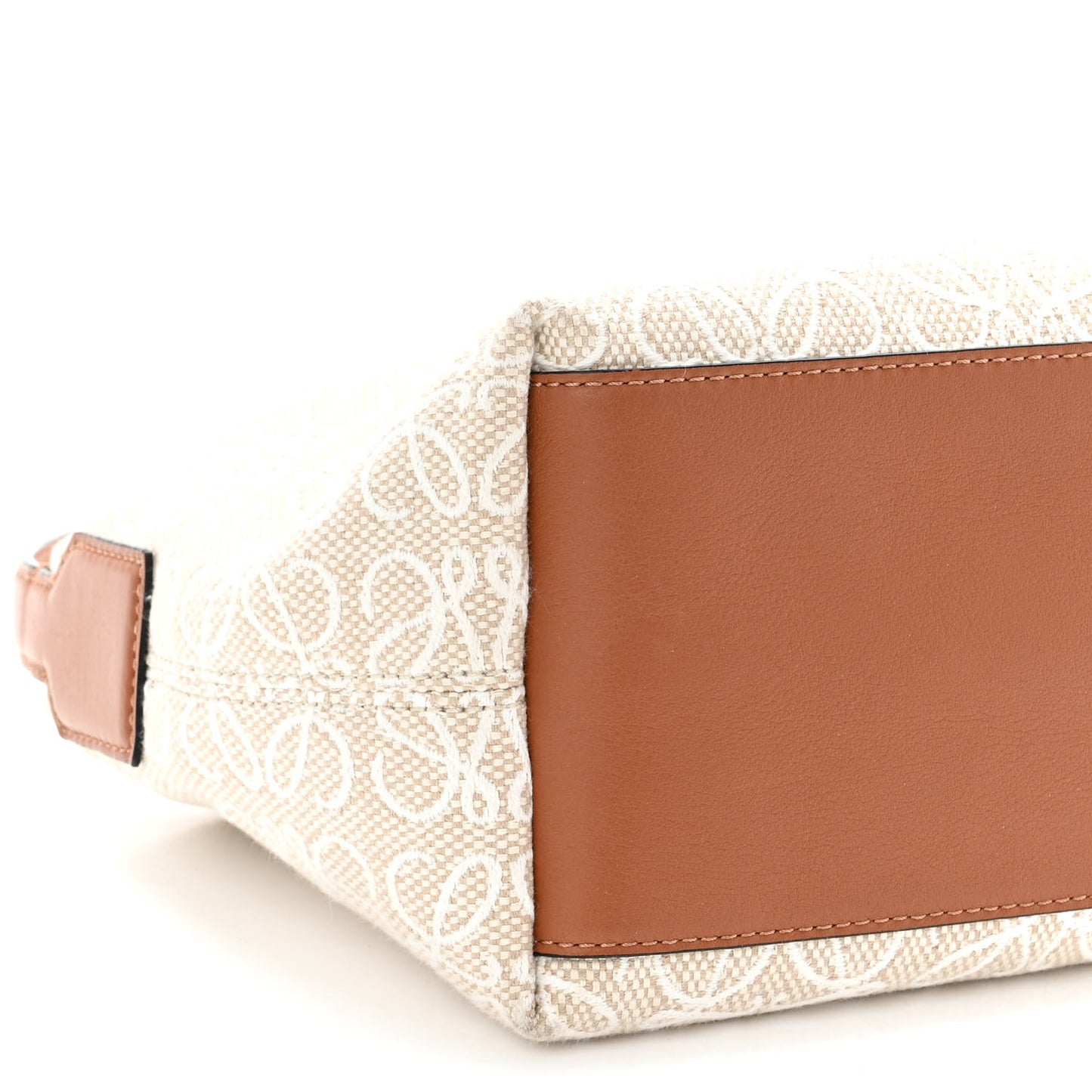 Jacquard Anagram Calfskin Small Cubi Bag Ecru Tan