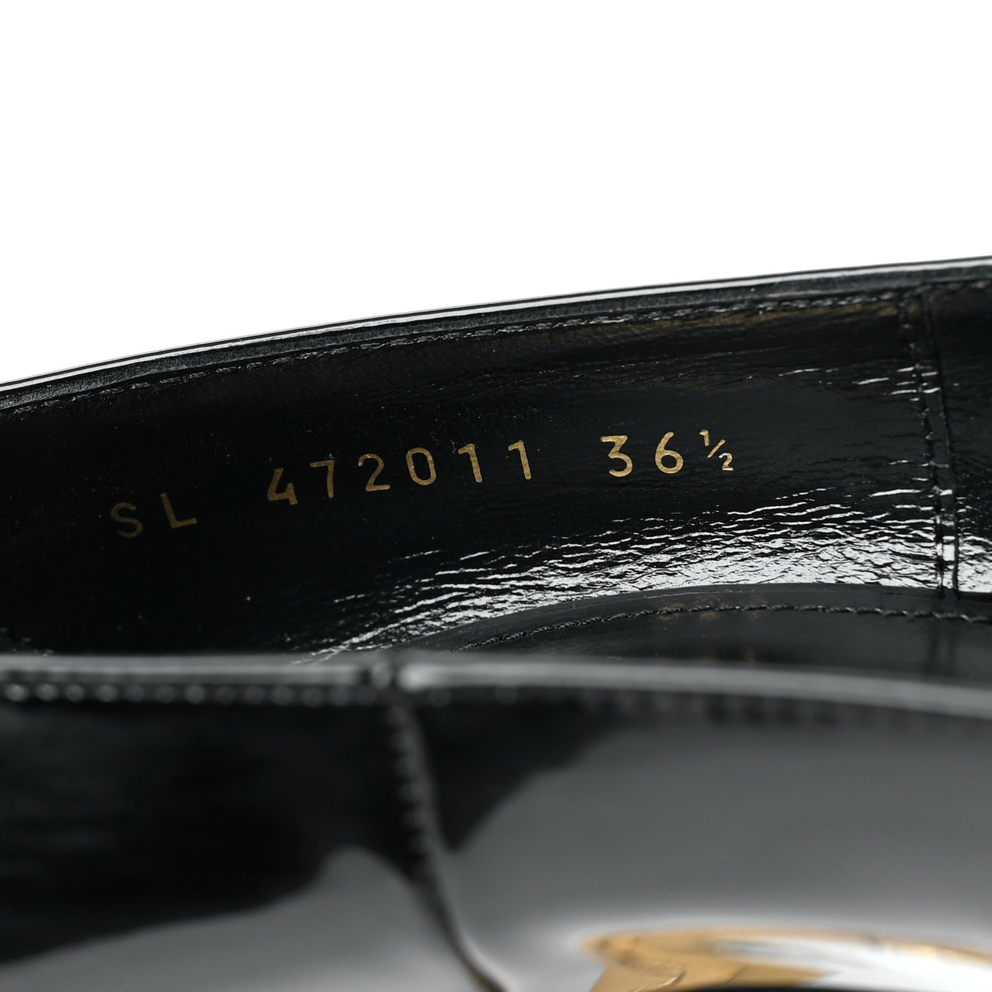 Patent Opyum 110 Pumps 36.5 Black Gold