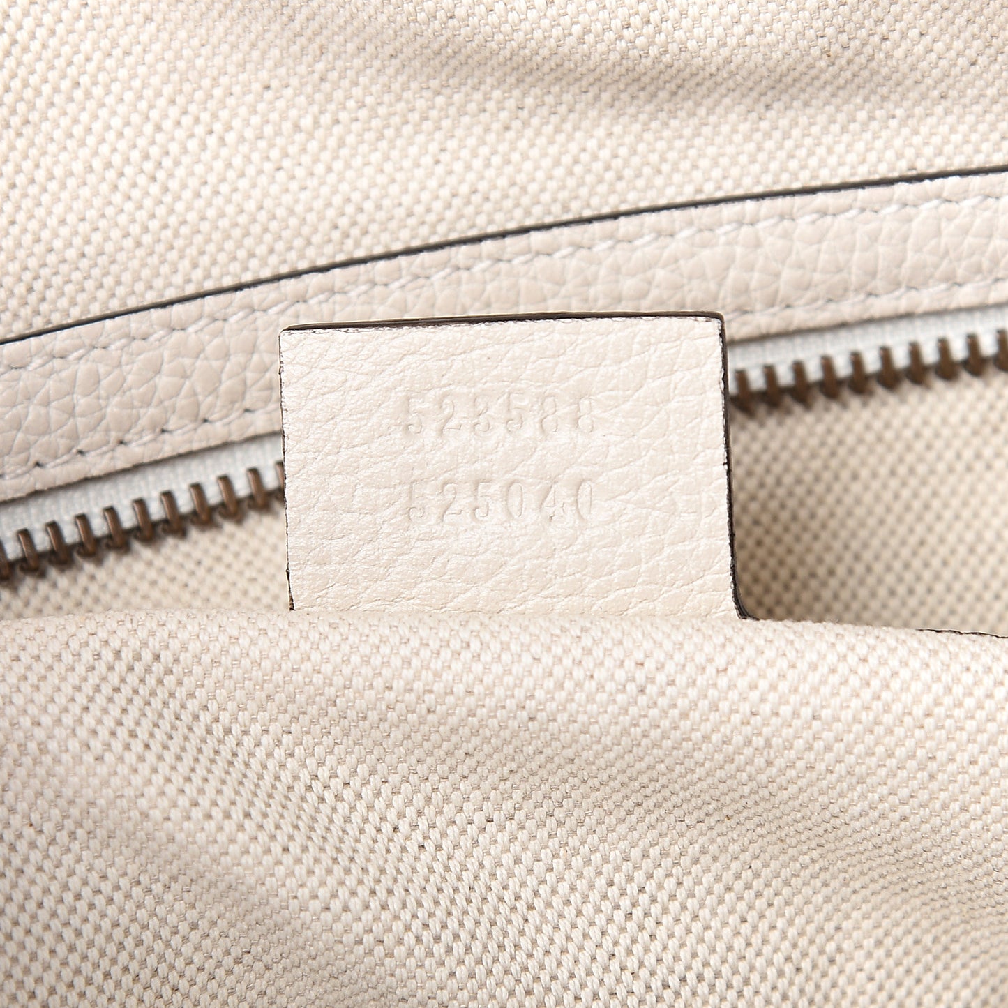 Grained Calfskin Logo Half Moon Hobo White