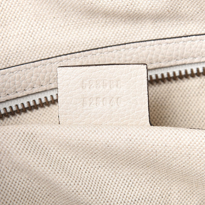 Gucci Grained Calfskin Logo Half Moon Hobo White 6 of 9