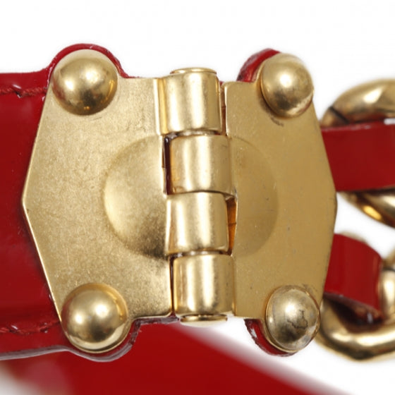 Miu Miu Patent Chain Belt 28 70 Red 5 of 8