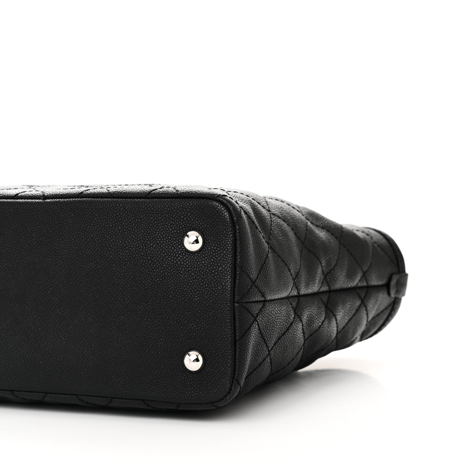 Chanel Grained Calfskin Quilted Small Daily Shopping Tote Black 11 of 11