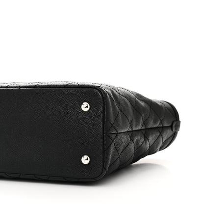 Chanel Grained Calfskin Quilted Small Daily Shopping Tote Black 11 of 11