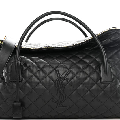 Saint Laurent Calfskin Quilted ES Giant Travel Bag Black 6 of 9