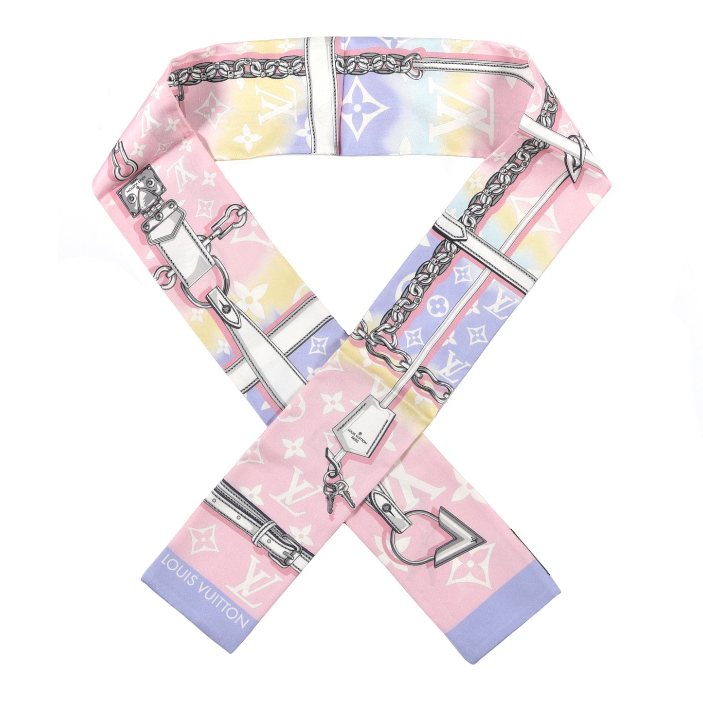 Silk Monogram Escale Confidential Bandeau Pink