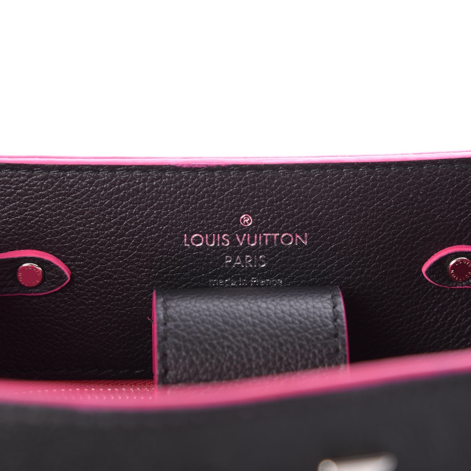Louis Vuitton Calfskin Lockme Bucket Black 6 of 8