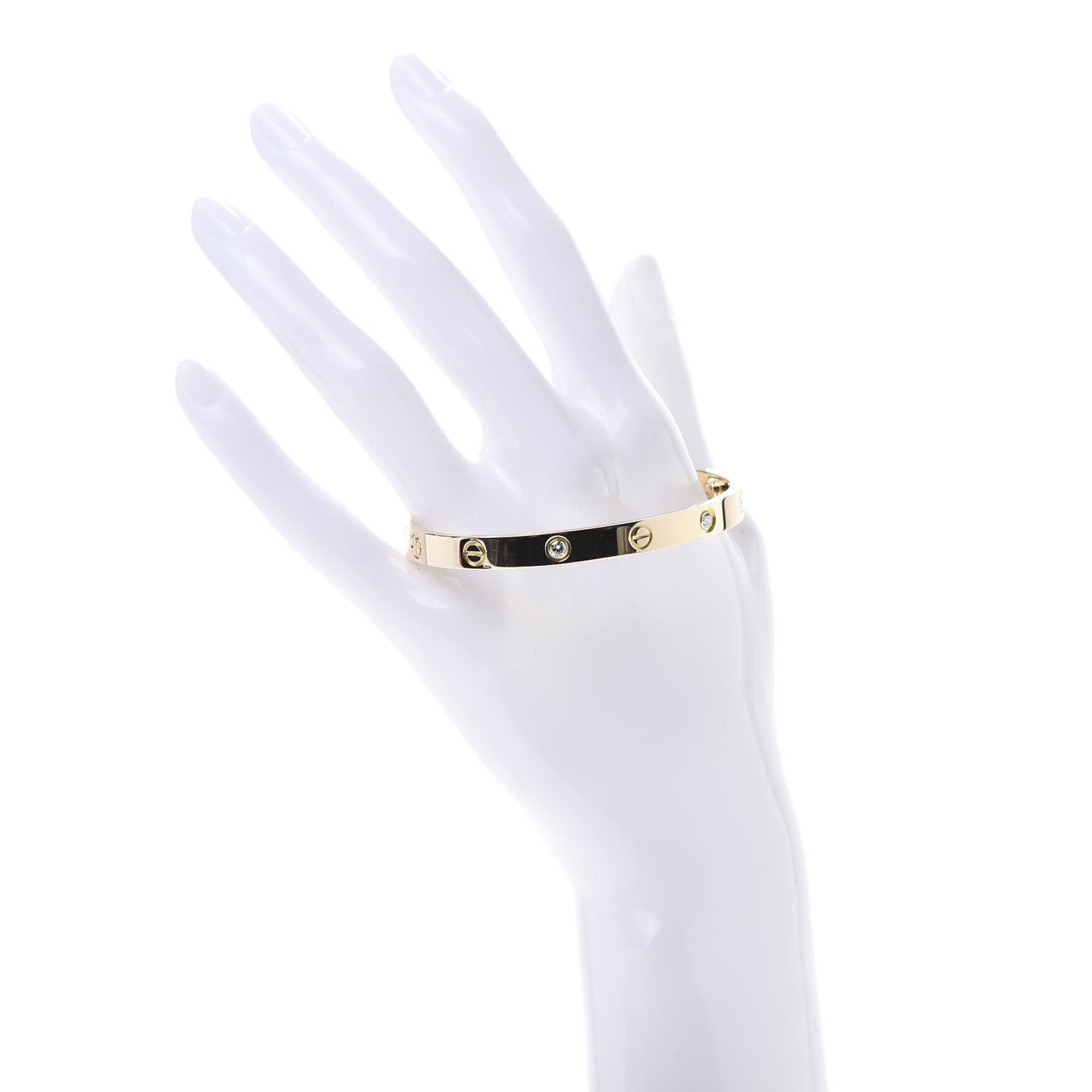 18K Yellow Gold 4 Diamond LOVE Bracelet 18