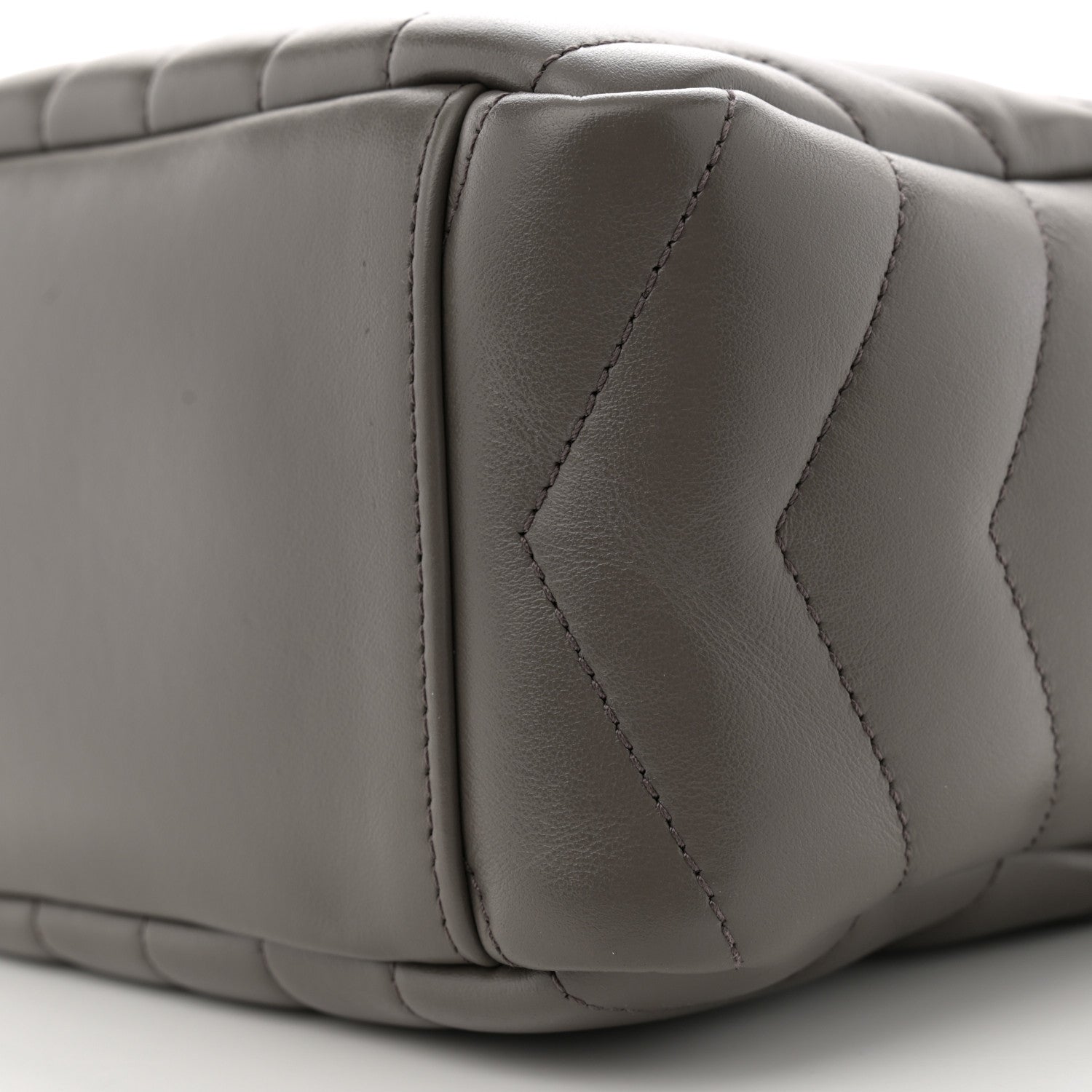 Saint Laurent Calfskin Y Quilted Monogram Small Loulou Bowling Bag Earth 10 of 10