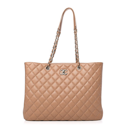 Chanel Caviar Quilted Large Shopping Tote Dark Beige 1 of 9