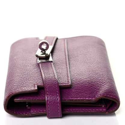 Hermes Chevre Mysore Medium Kelly Wallet Anemone 7 of 8