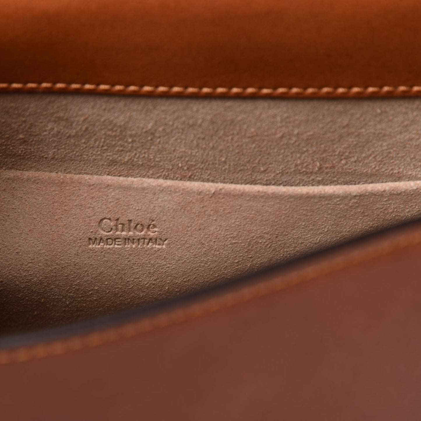 Calfskin Suede Medium Nile Bracelet Bag Caramel