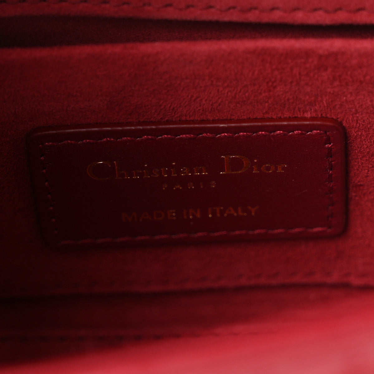 Lambskin Cannage Small Lady D-Joy Bordeaux