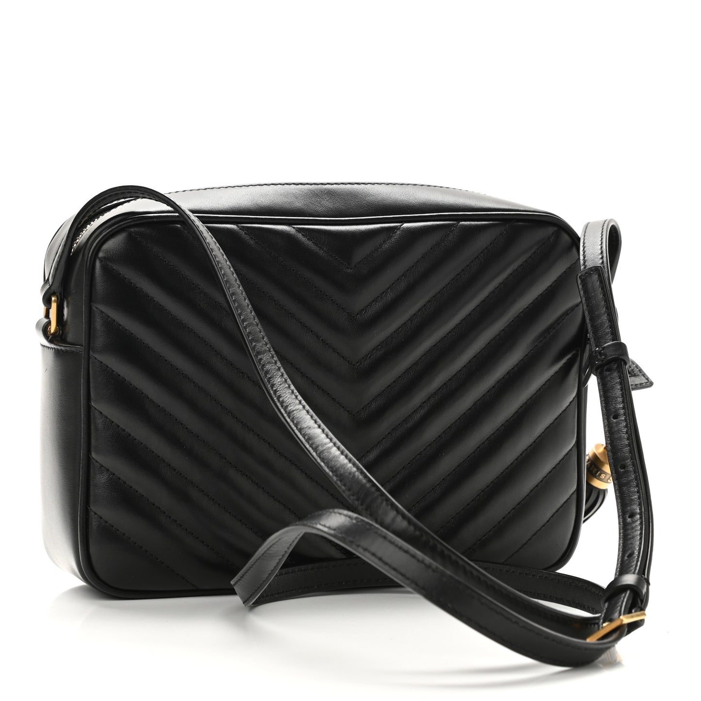 Calfskin Matelasse Monogram Lou Camera Bag Black