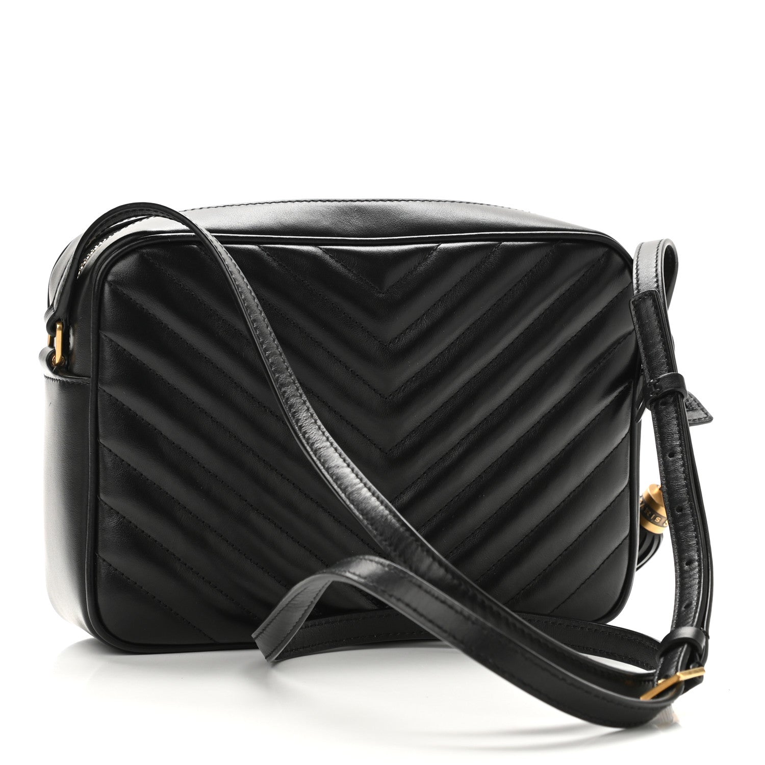 Saint Laurent Calfskin Matelasse Monogram Lou Camera Bag Black 3 of 9
