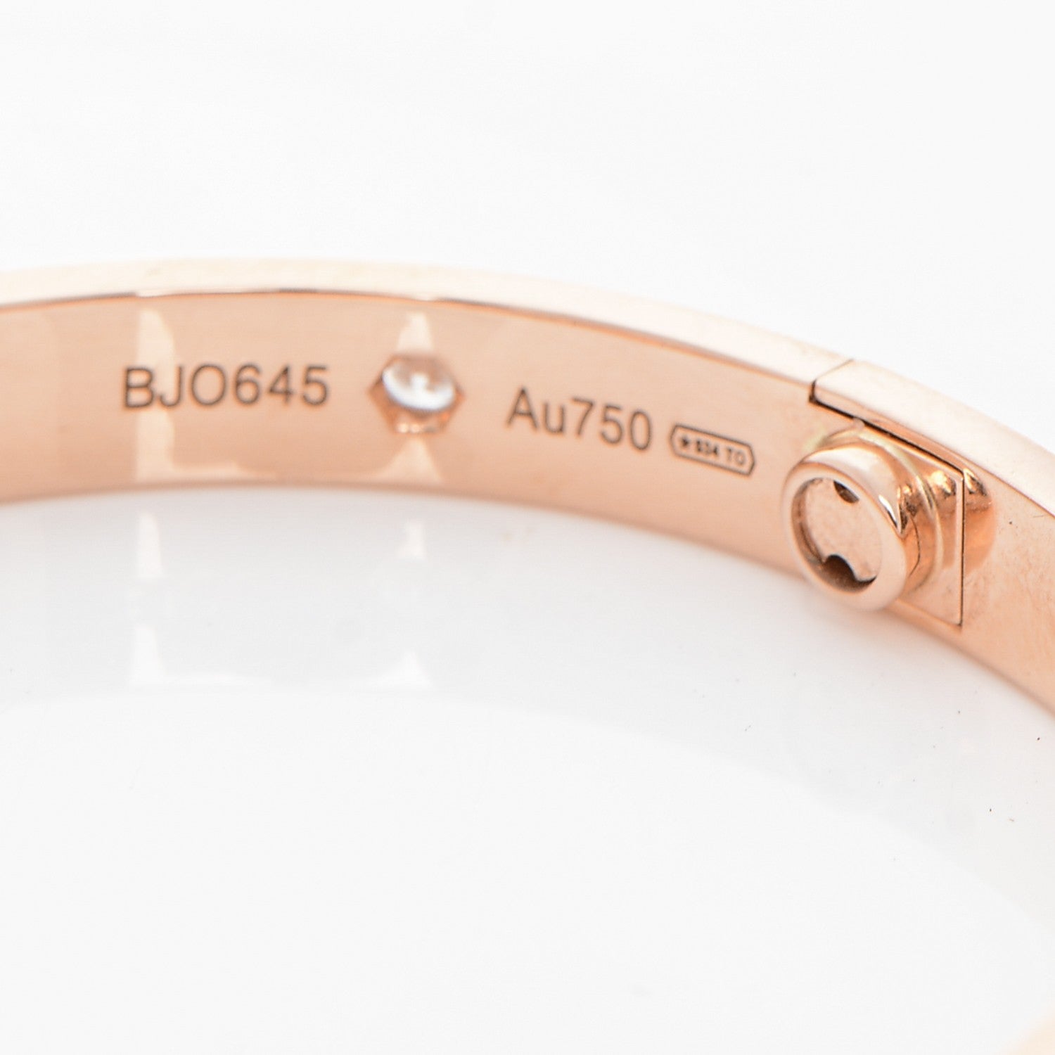 Cartier 18K Pink Gold 10 Diamond LOVE Bracelet 17 4 of 6