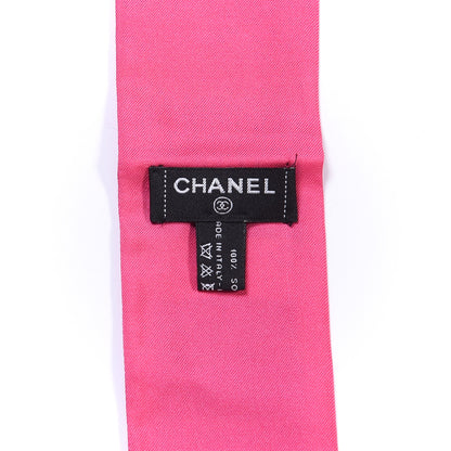 Chanel Silk Twill Slim Bandeau Scarf Pink 3 of 3