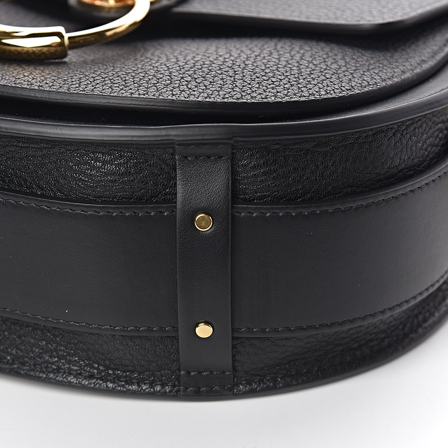 Grained Calfskin Large Tess Bag Black