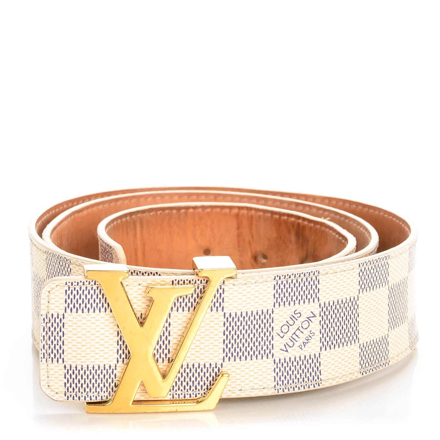 Louis Vuitton Damier Azur LV Initiales Belt 100 40 1 of 6