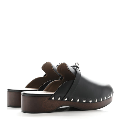 Hermes Calfskin Carlotta Mules 39 Black 4 of 8