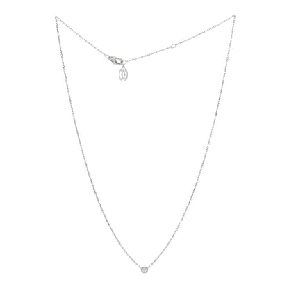 Cartier 18K White Gold Diamond XS D'Amour Pendant Necklace 2 of 4