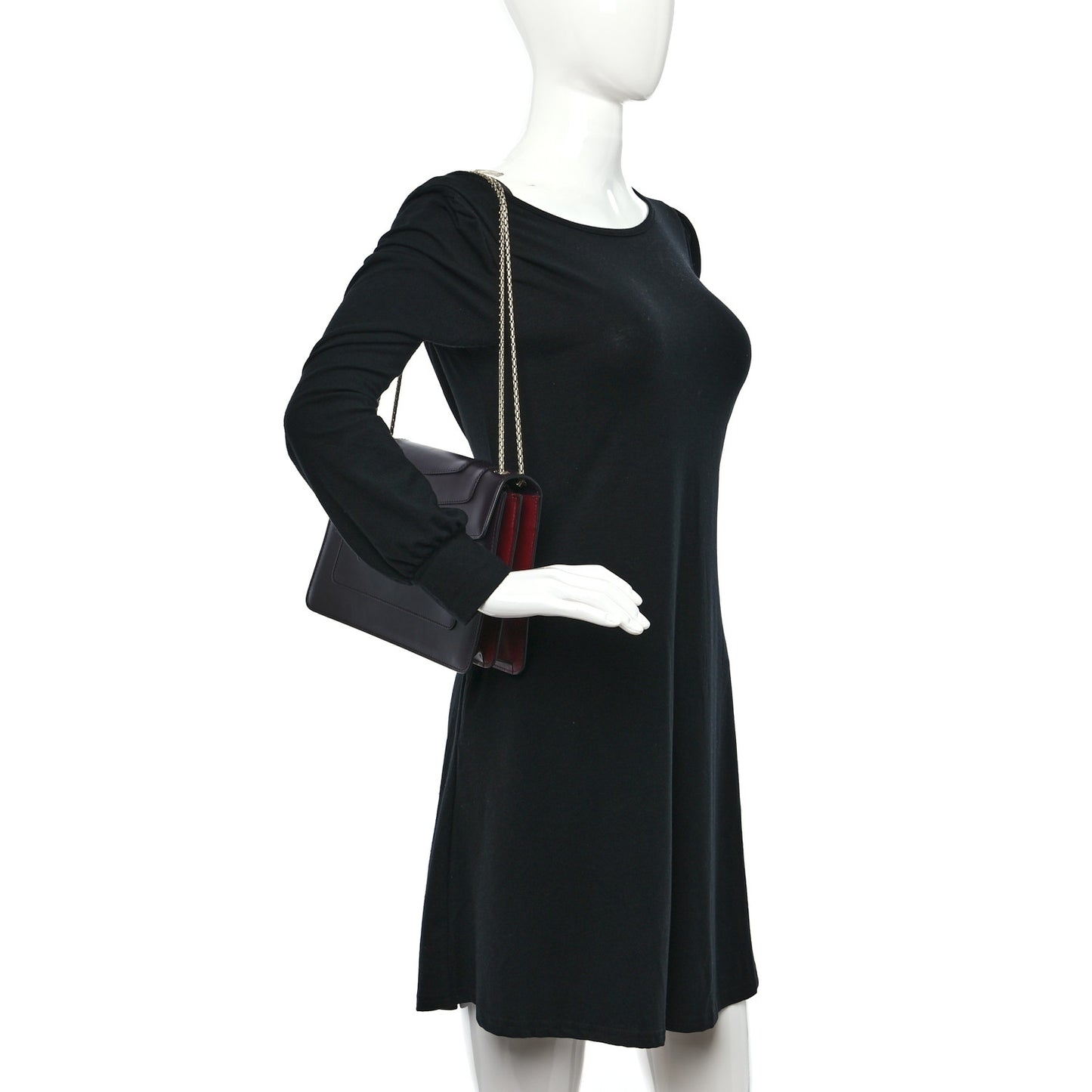 Calfskin Serpenti Forever Shoulder Bag Plum