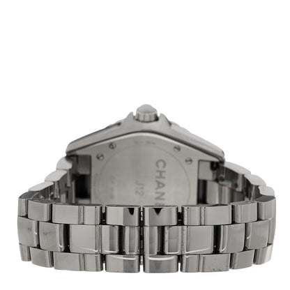 Chanel Titanium Ceramic Diamond Bezel 38mm J12 Automatic Watch 3 of 5