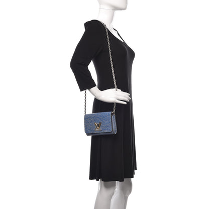 Louis Vuitton Epi Twist Chain Wallet Denim Light 2 of 10