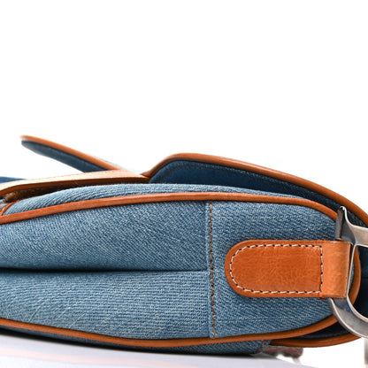 Christian Dior Denim Embroidered Saddle Bag Blue 13 of 13