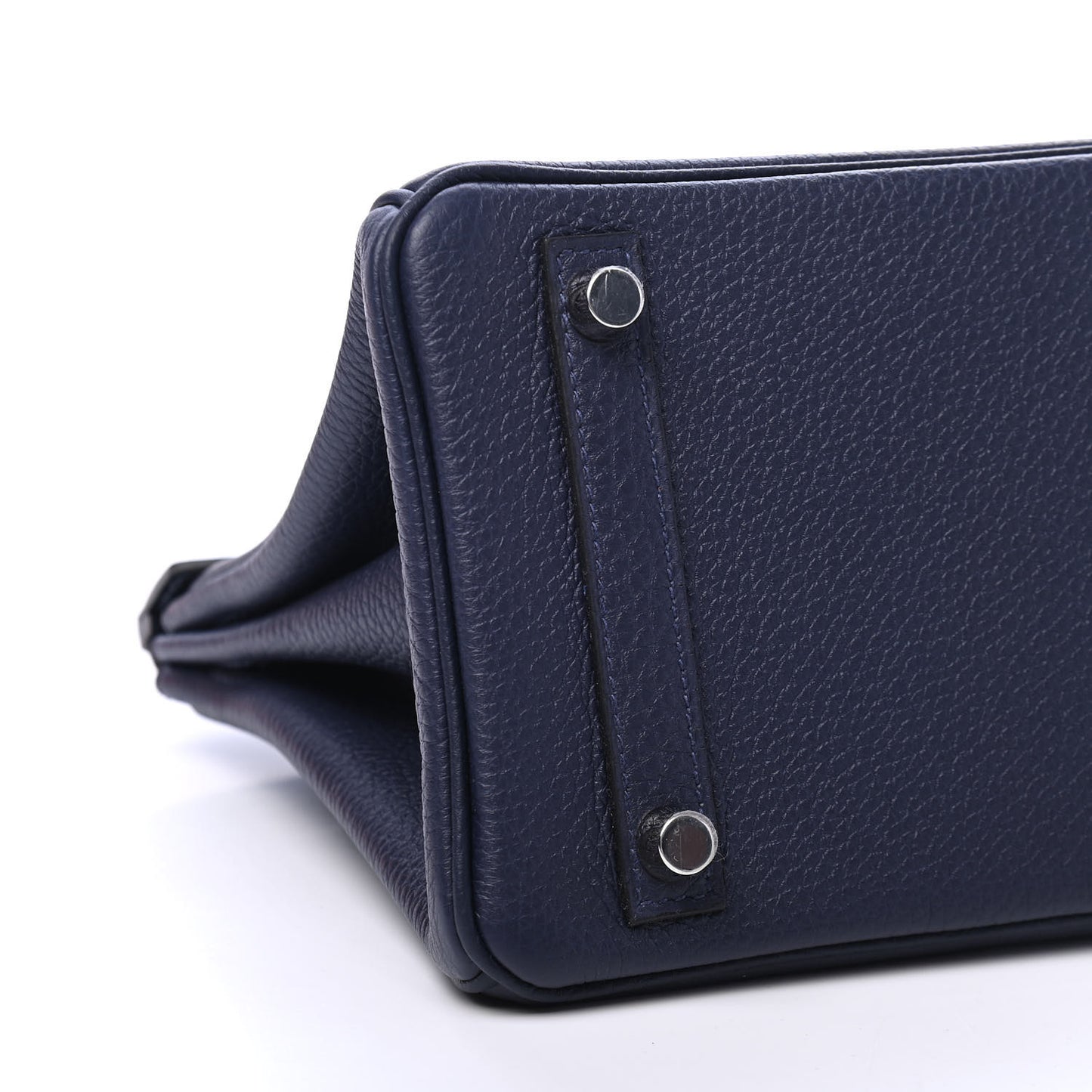 Togo Shiny Niloticus Crocodile Birkin Touch 25 Bleu Nuit Bleu Baltique