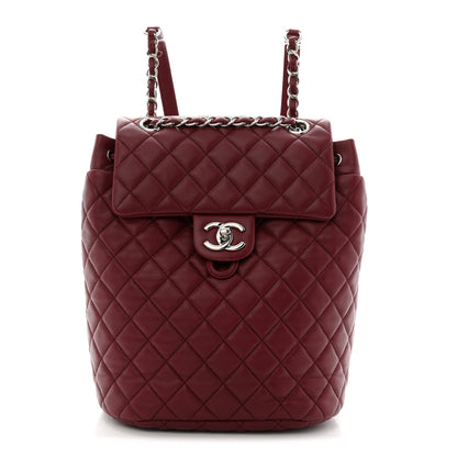 Chanel Lambskin Quilted Small Urban Spirit Backpack Red 1 of 12